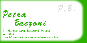 petra baczoni business card